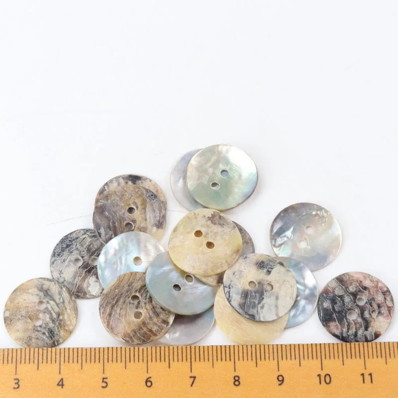 🐚 Lot de 50 Boutons en Nacre Naturelle