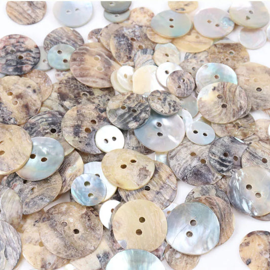 🐚 Lot de 50 Boutons en Nacre Naturelle