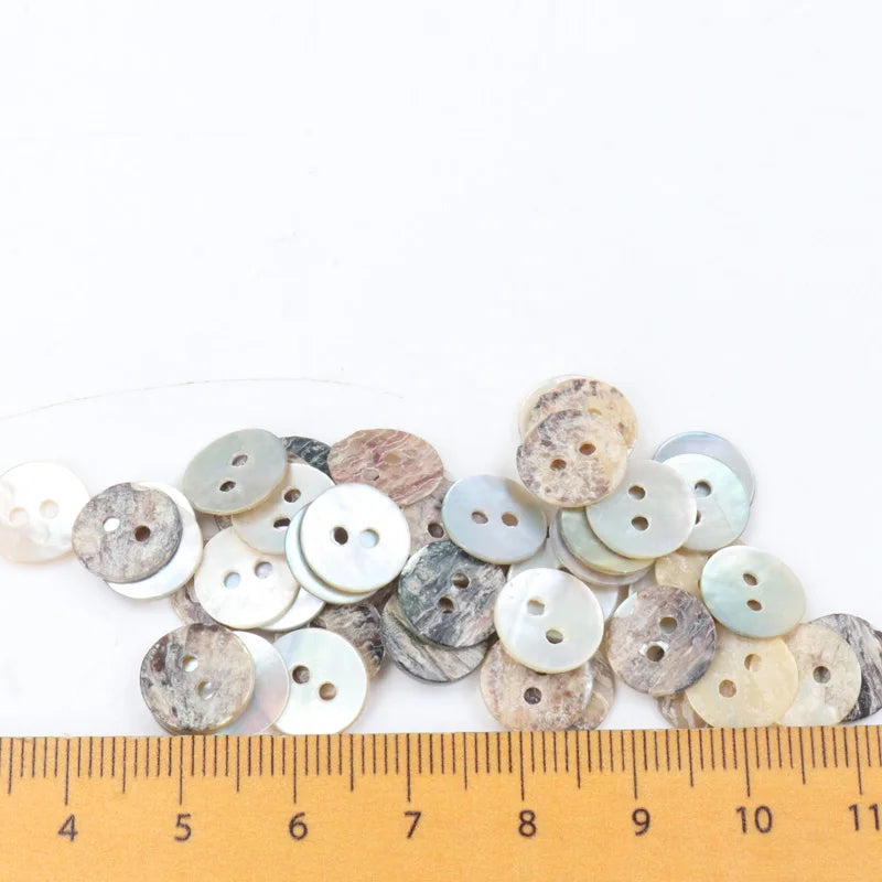 🐚 Lot de 50 Boutons en Nacre Naturelle