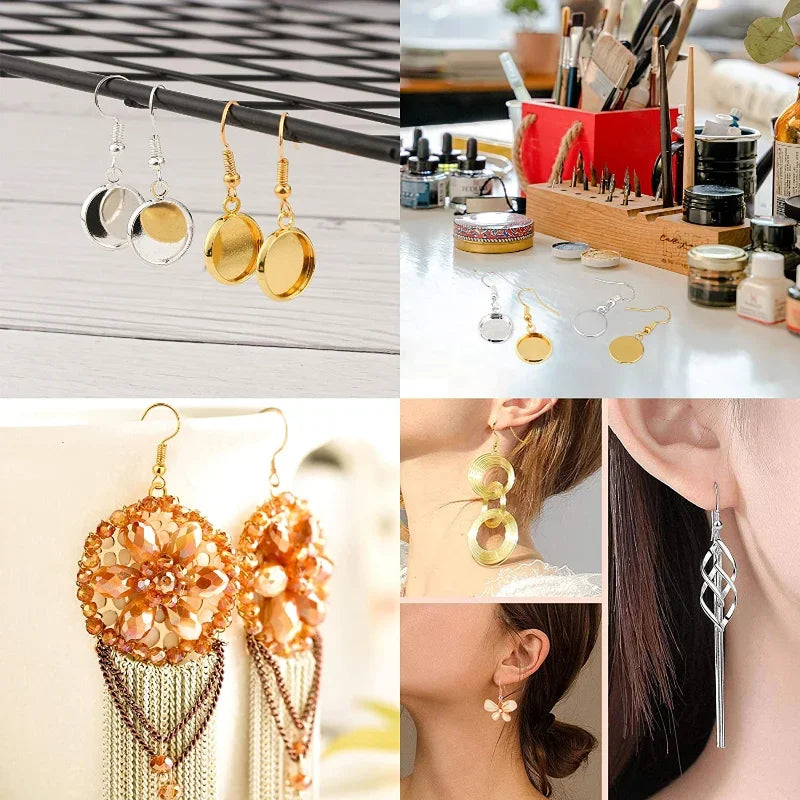 ✨ 100/200 pcs Crochets d’Oreilles Inox Hypoallergéniques