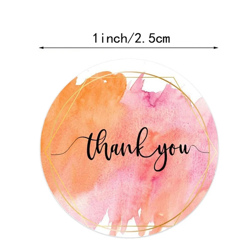 💙 Stickers “Thank You” – 50 à 500 pcs
