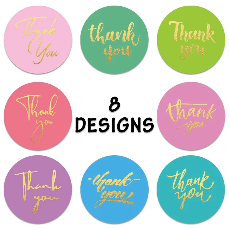 💙 Stickers “Thank You” – 50 à 500 pcs