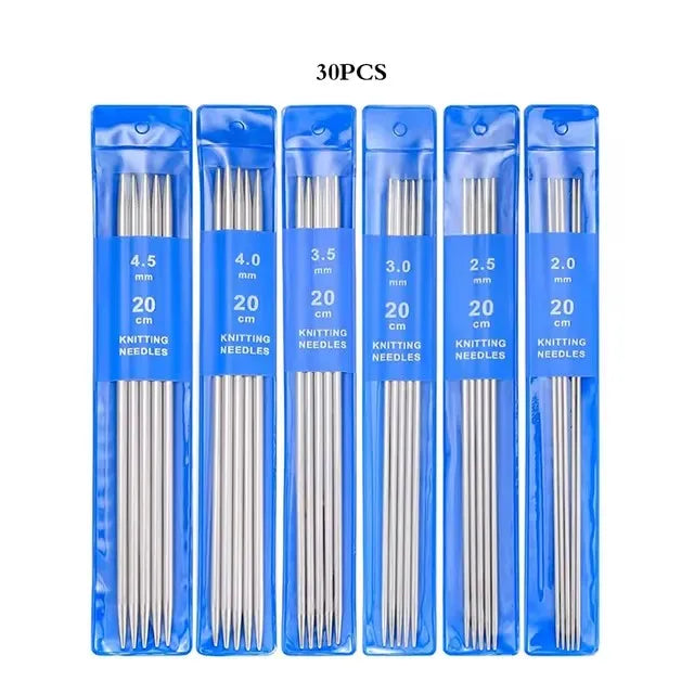 🧶 Set d’Aiguilles à Tricoter en Acier Inoxydable