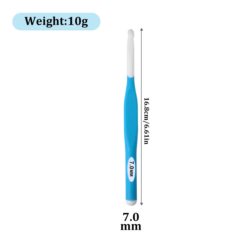 🧶 Crochets Ergonomiques Multicolores – 6 à 20 mm ✨