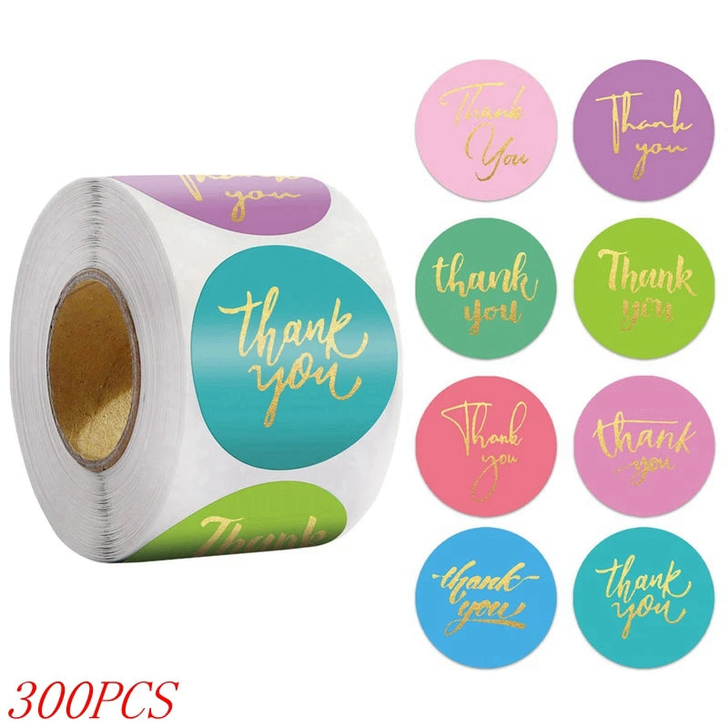 💙 Stickers “Thank You” – 50 à 500 pcs