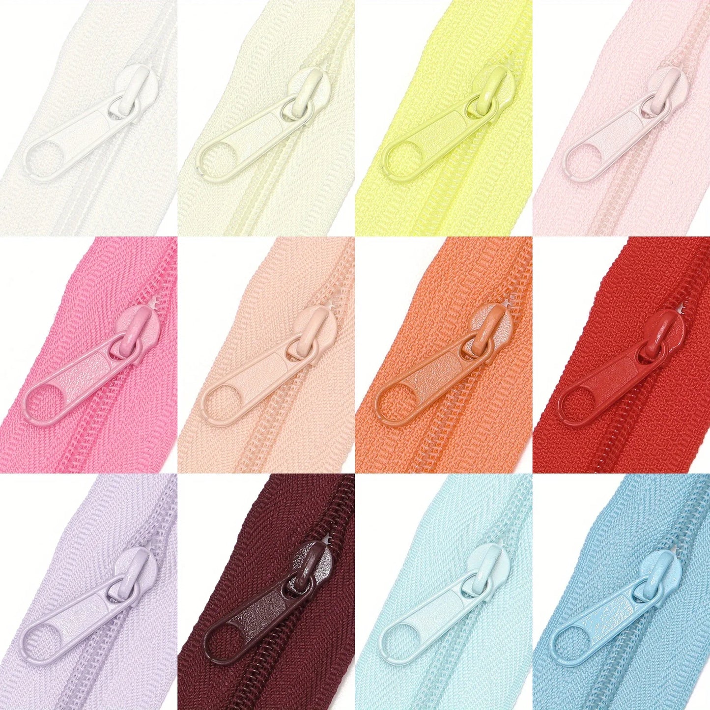 🧵 Set Fermeture Éclair – 4,5 mètres + 10 Curseurs assortis