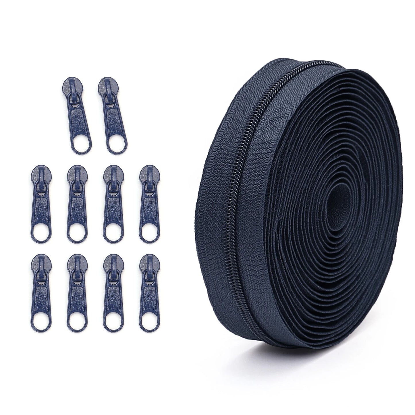 🧵 Set Fermeture Éclair – 4,5 mètres + 10 Curseurs assortis