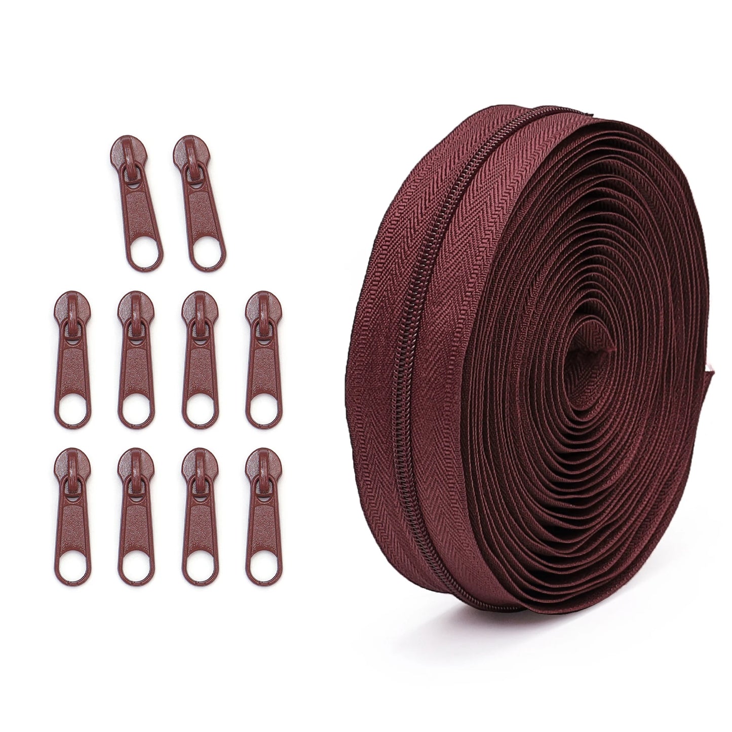 🧵 Set Fermeture Éclair – 4,5 mètres + 10 Curseurs assortis