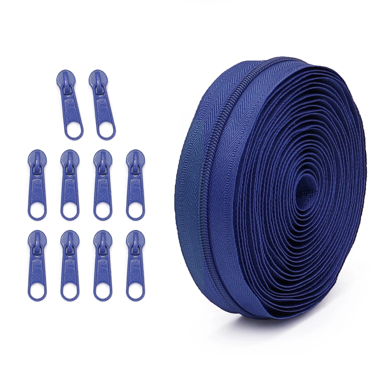 🧵 Set Fermeture Éclair – 4,5 mètres + 10 Curseurs assortis