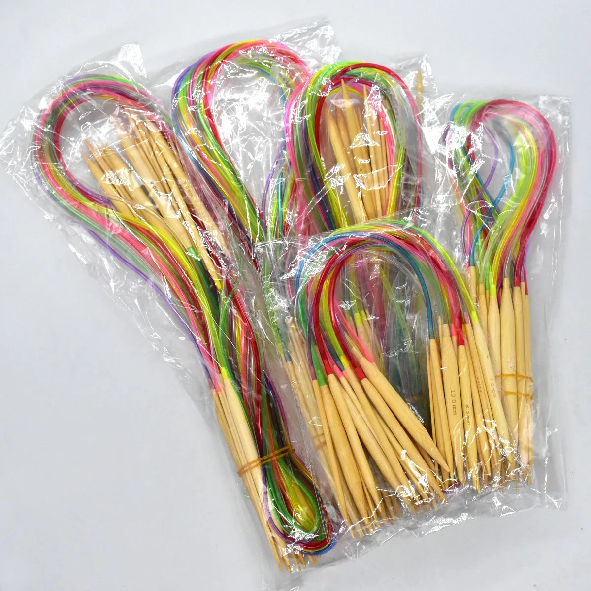 🎍 Set de 18 Aiguilles Circulaires en Bambou – 40 à 120 cm 💛