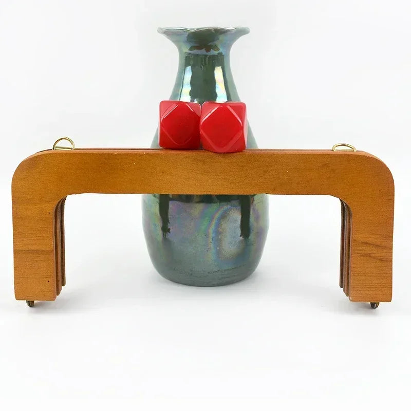 🌰 Fermoir en Bois avec Perles – 20 cm