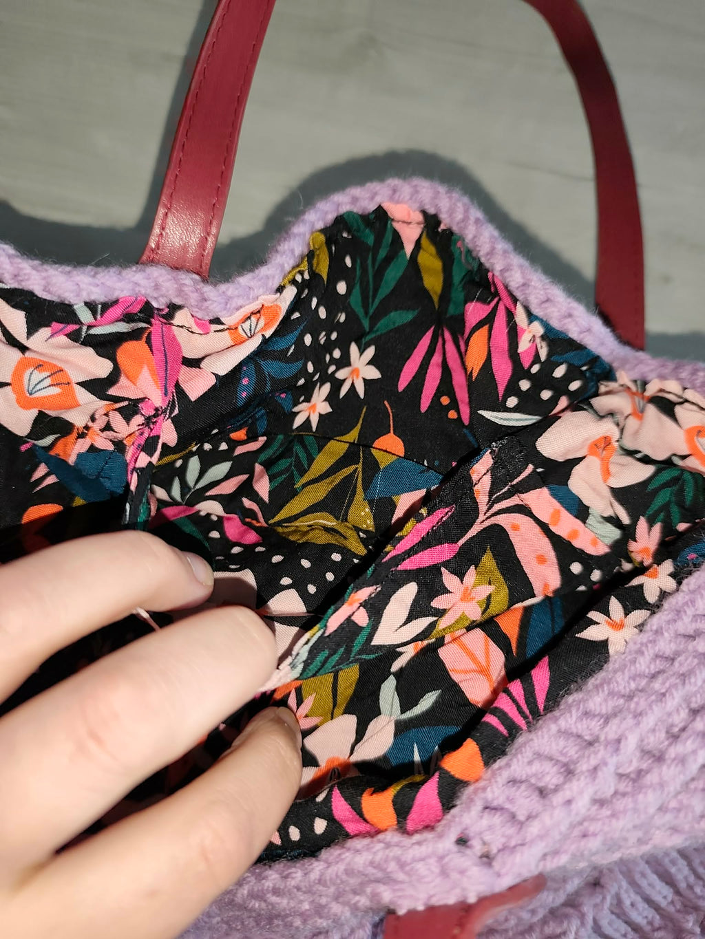 👜 Sac à main au crochet motif feuilles