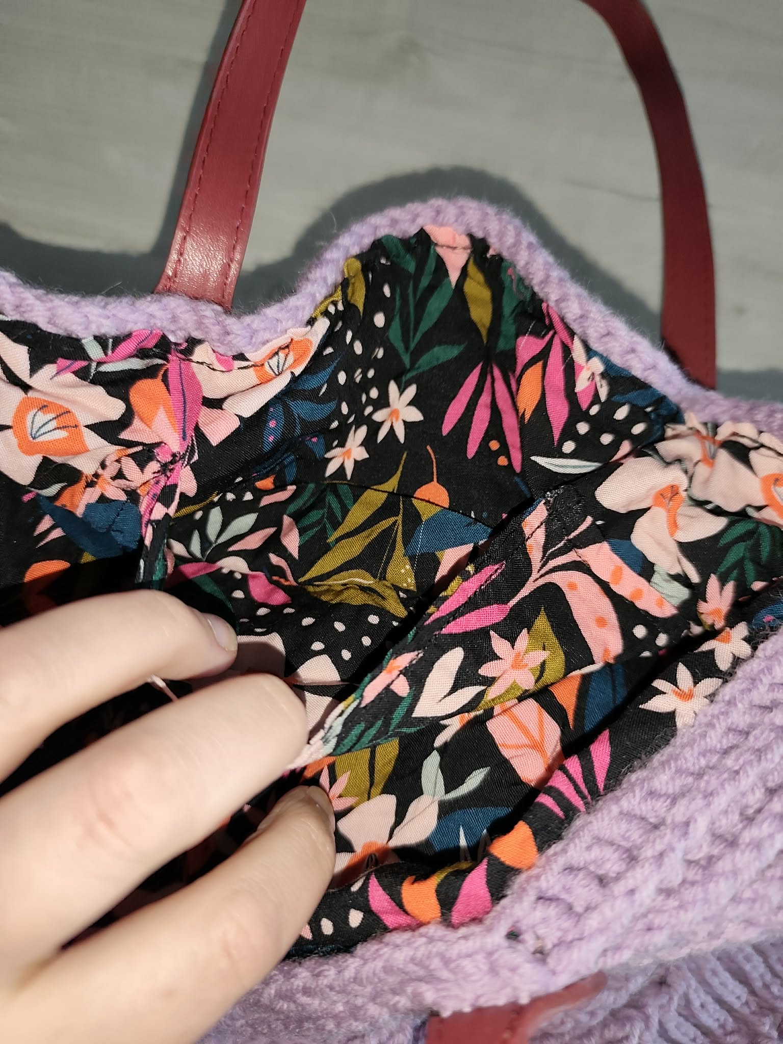 👜 Sac à main au crochet motif feuilles
