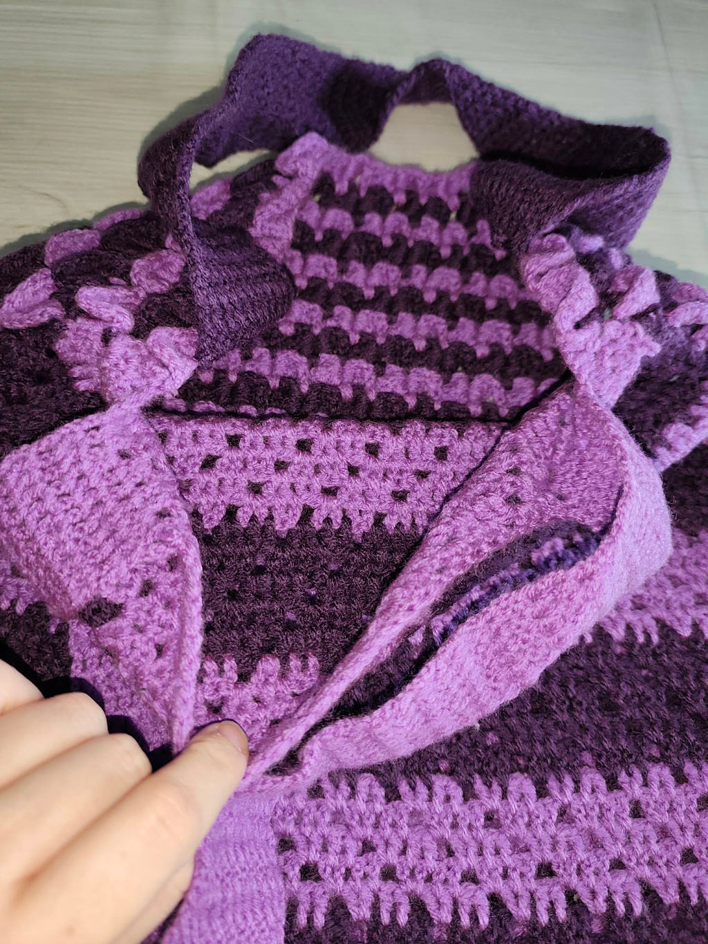 👜 Sac au crochet point crocodile