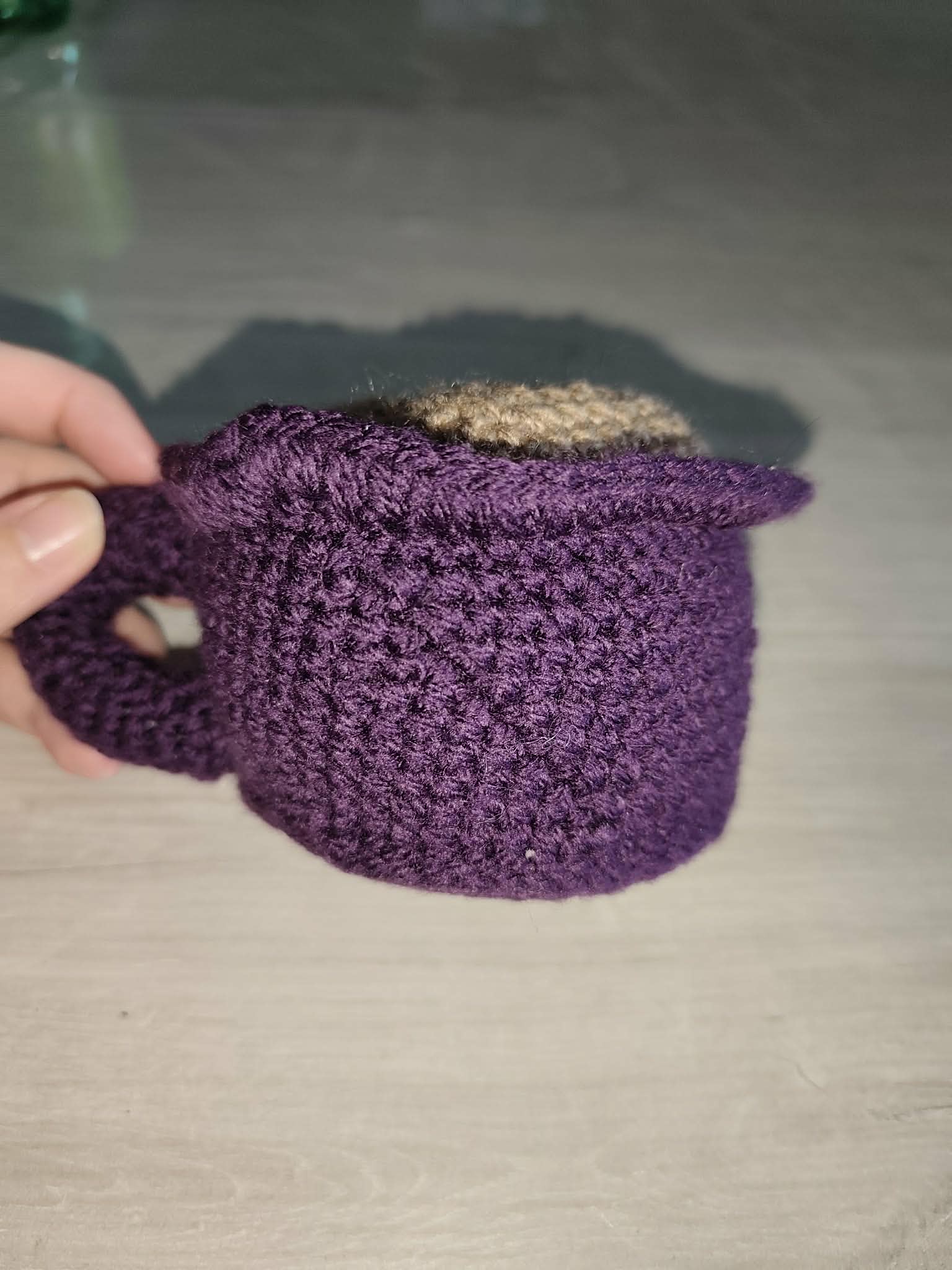 ☕ Tasse à thé au crochet – organiseur d’accessoires 🧶