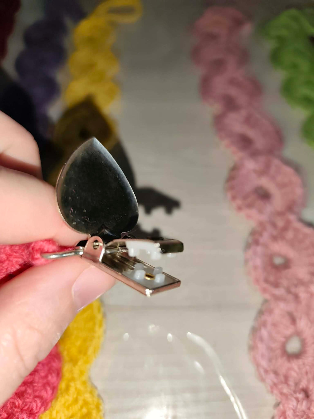 💗 Attache tétine forme rond au crochet