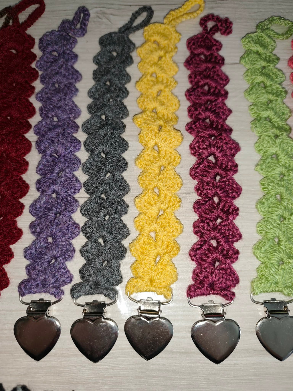 💗 Attache tétine éventail au crochet