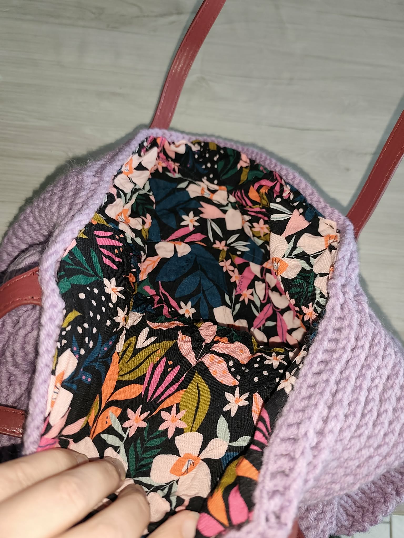 👜 Sac à main au crochet motif feuilles