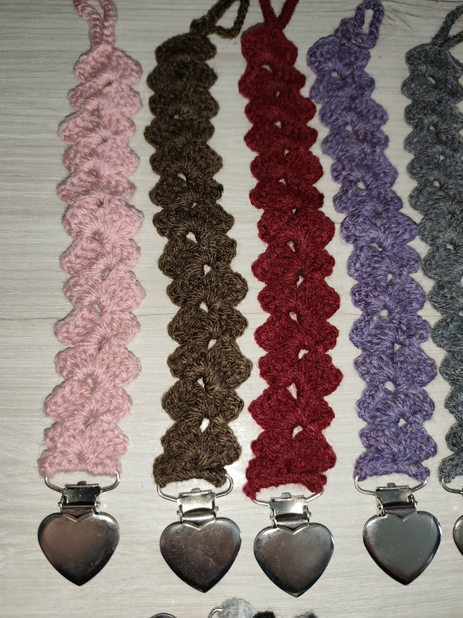 💗 Attache tétine éventail au crochet