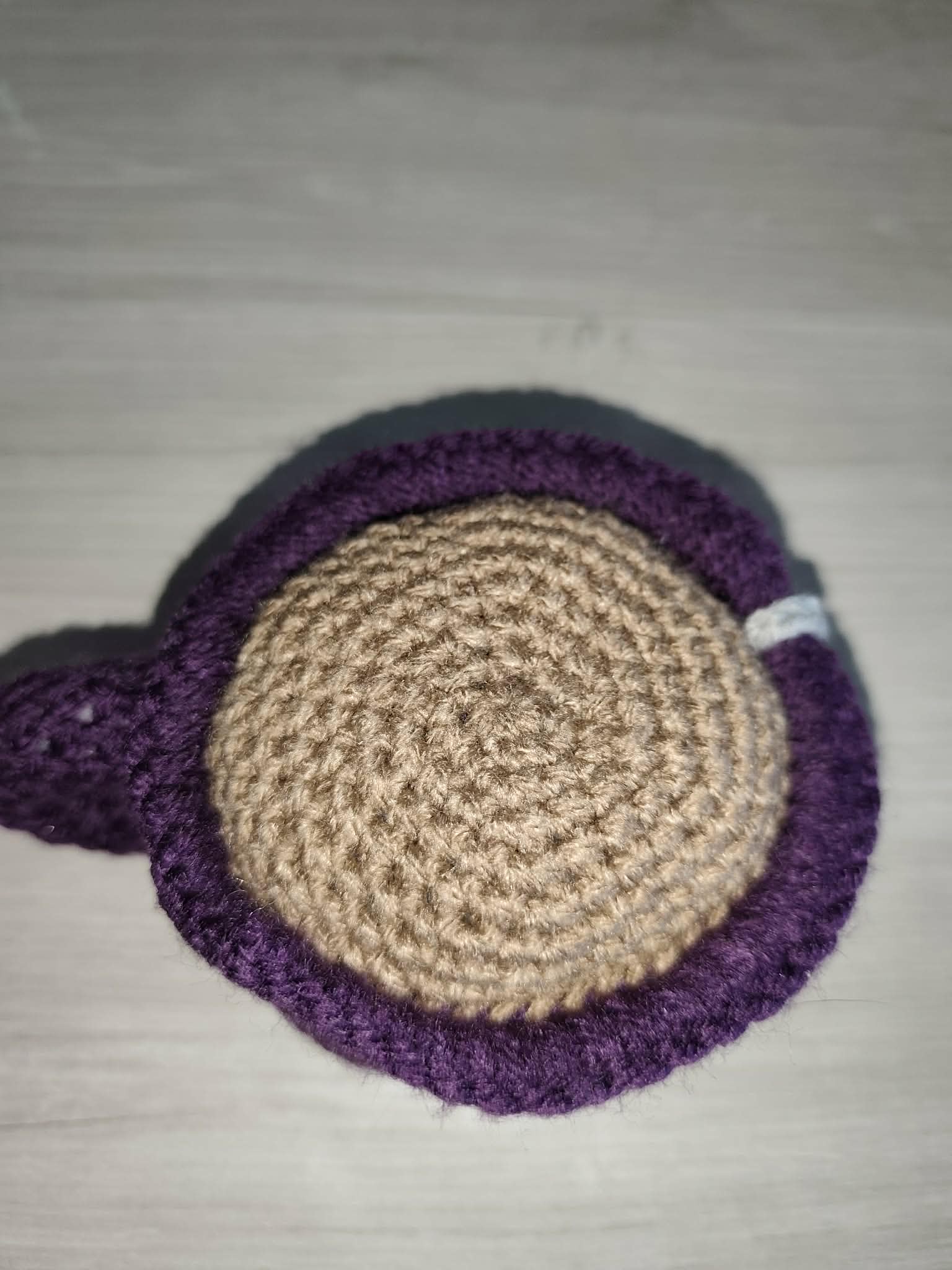 ☕ Tasse à thé au crochet – organiseur d’accessoires 🧶