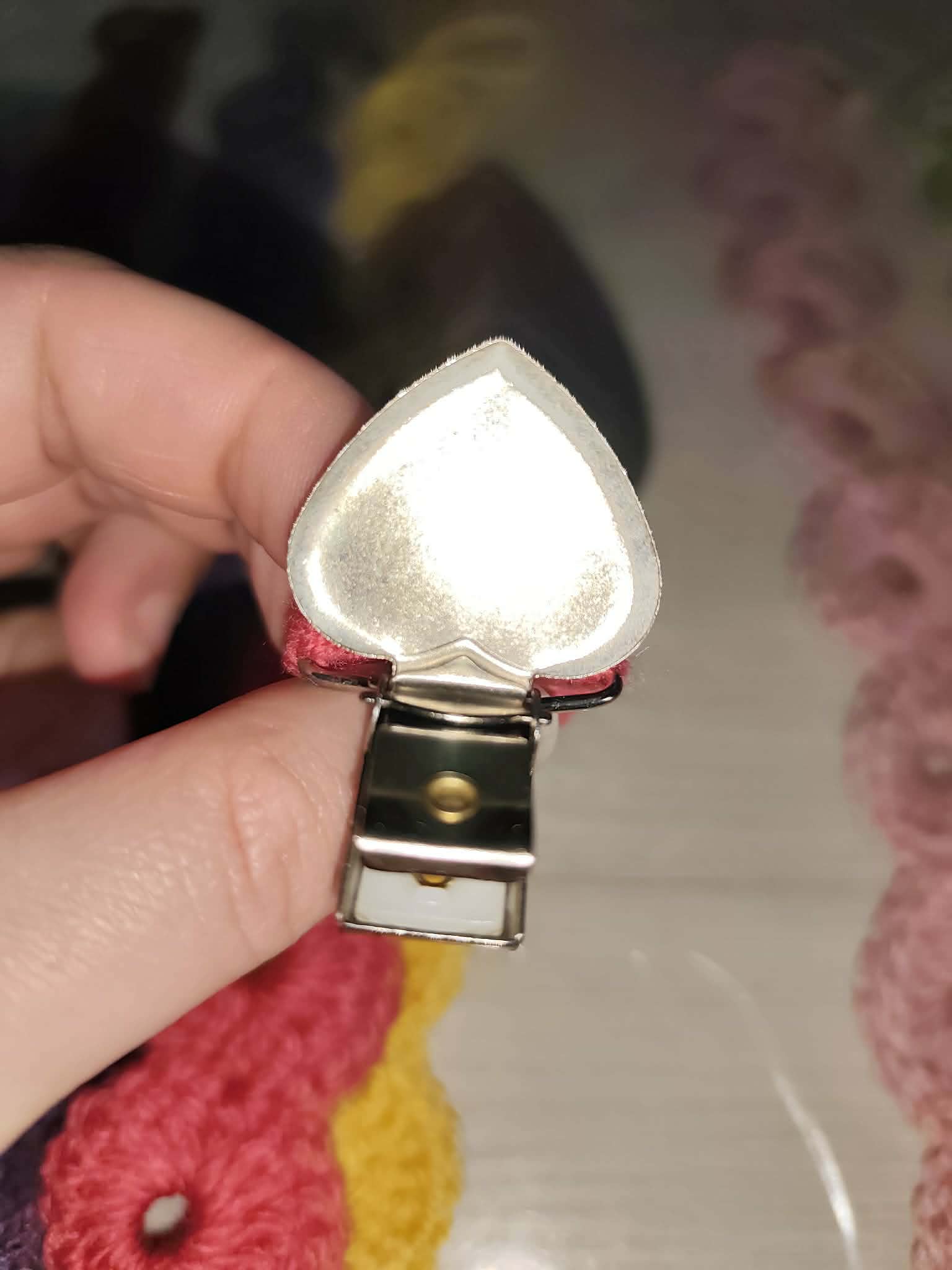 💗 Attache tétine forme rond au crochet