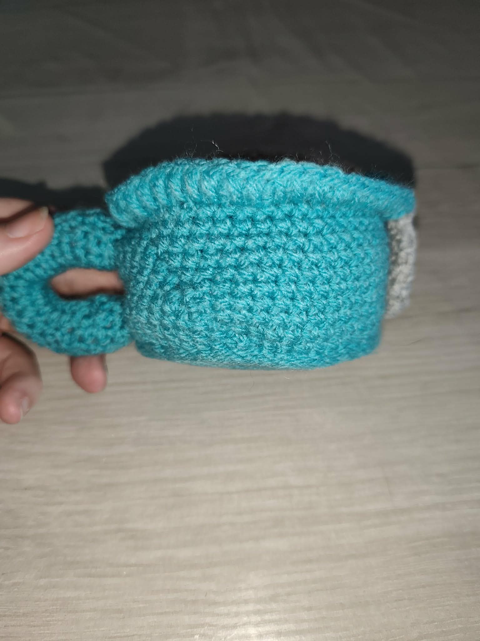 ☕ Tasse à thé au crochet – organiseur d’accessoires 🧶