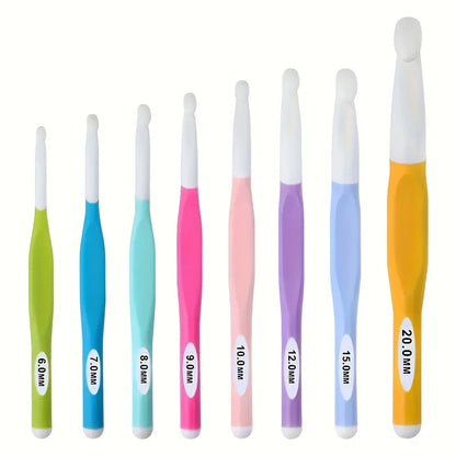 🧶 Crochets Ergonomiques Multicolores – 6 à 20 mm ✨