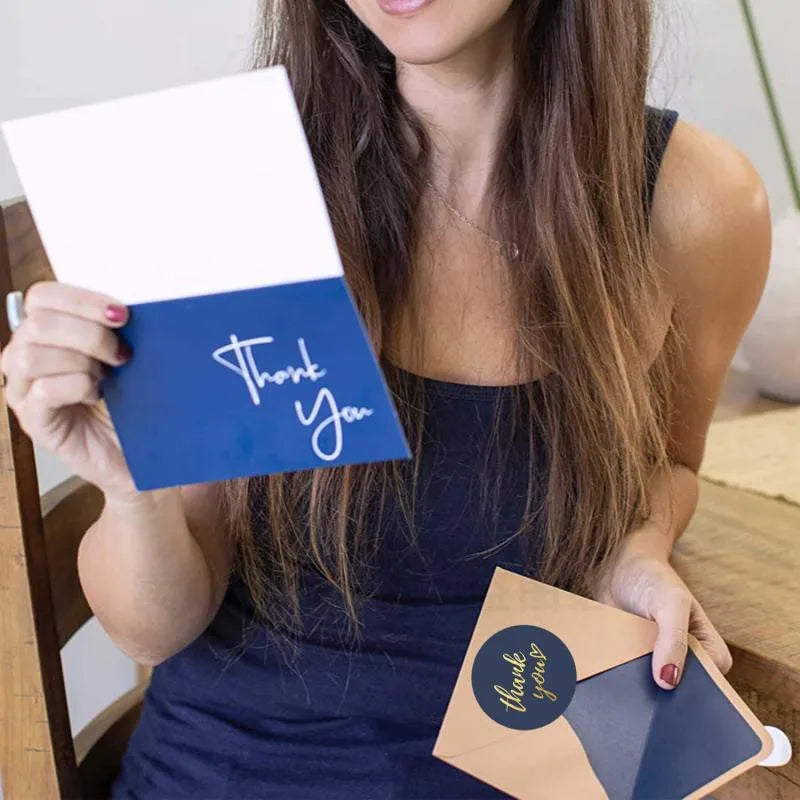 💙 Stickers “Thank You” – 50 à 500 pcs
