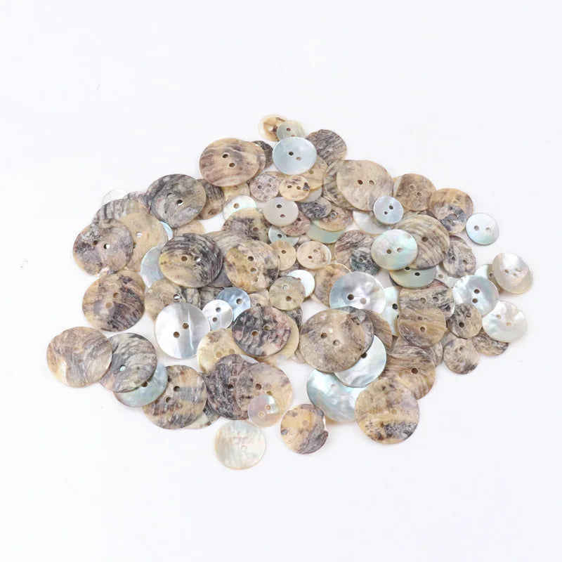 🐚 Lot de 50 Boutons en Nacre Naturelle