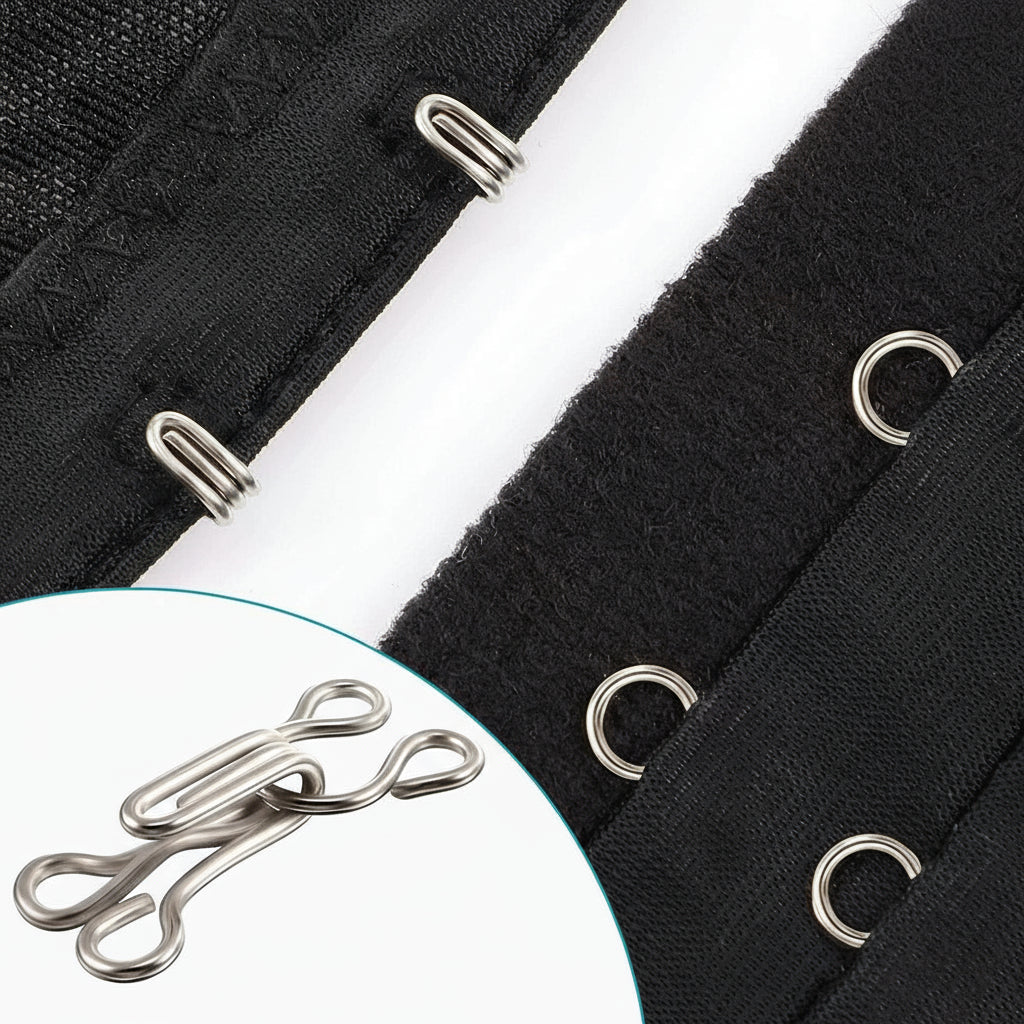 🧷 100 Sets Crochet & Œillet Invisibles