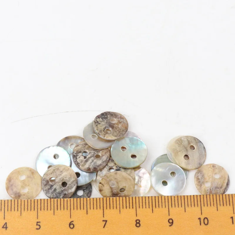 🐚 Lot de 50 Boutons en Nacre Naturelle