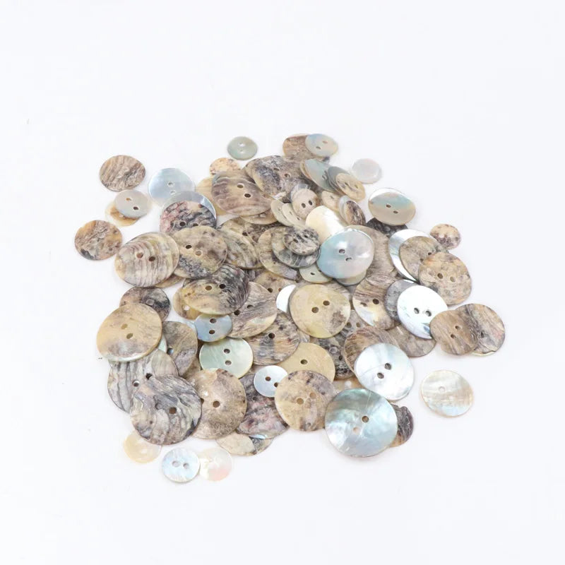 🐚 Lot de 50 Boutons en Nacre Naturelle