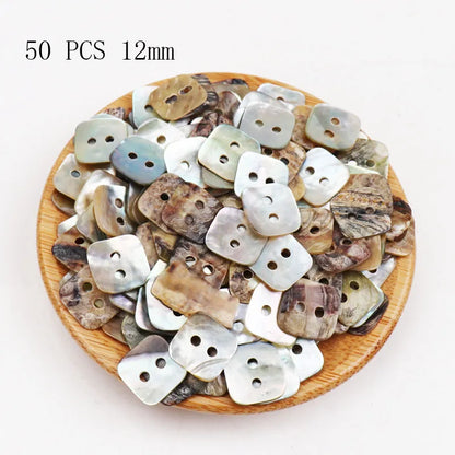 🐚 Lot de 50 Boutons en Nacre Naturelle