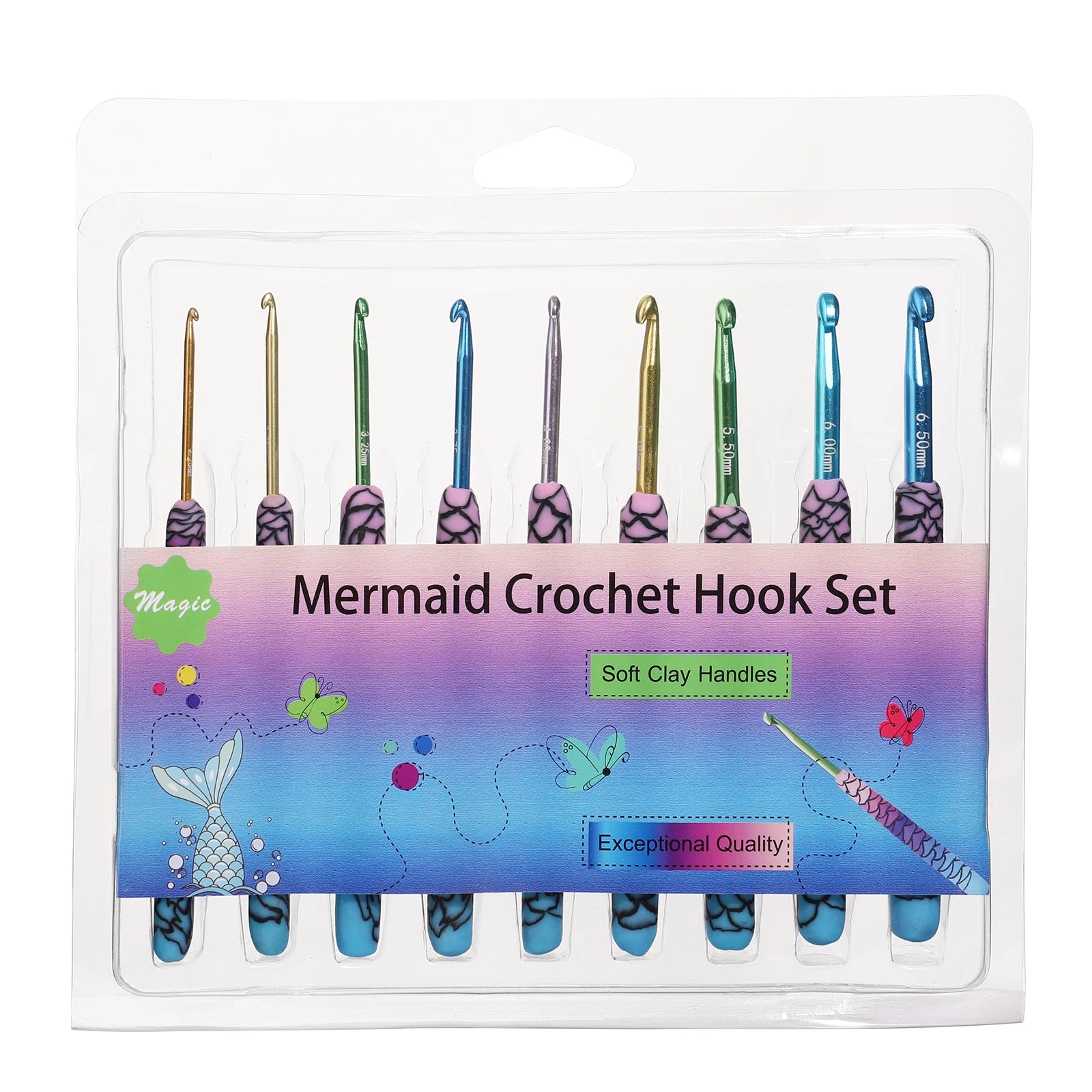 🧜♀️ Set de Crochets Petite Sirène Ergonomiques