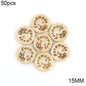 🪵 Lot de 50 Boutons Bois "Handmade With Love"