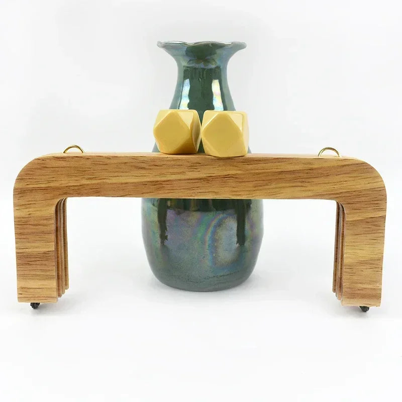 🌰 Fermoir en Bois avec Perles – 20 cm