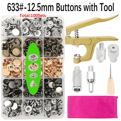 🧷 Kit Boutons Pression Métal + Pince