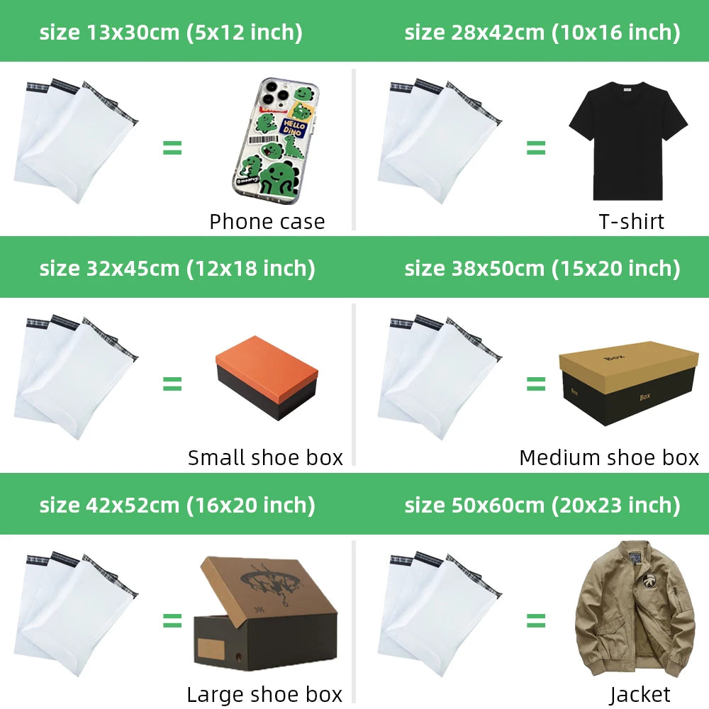 📦 Lot de 10 à 50 Sacs d’Expédition Blancs