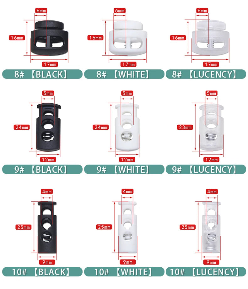 🔒 Stoppeurs de Cordon en Plastique