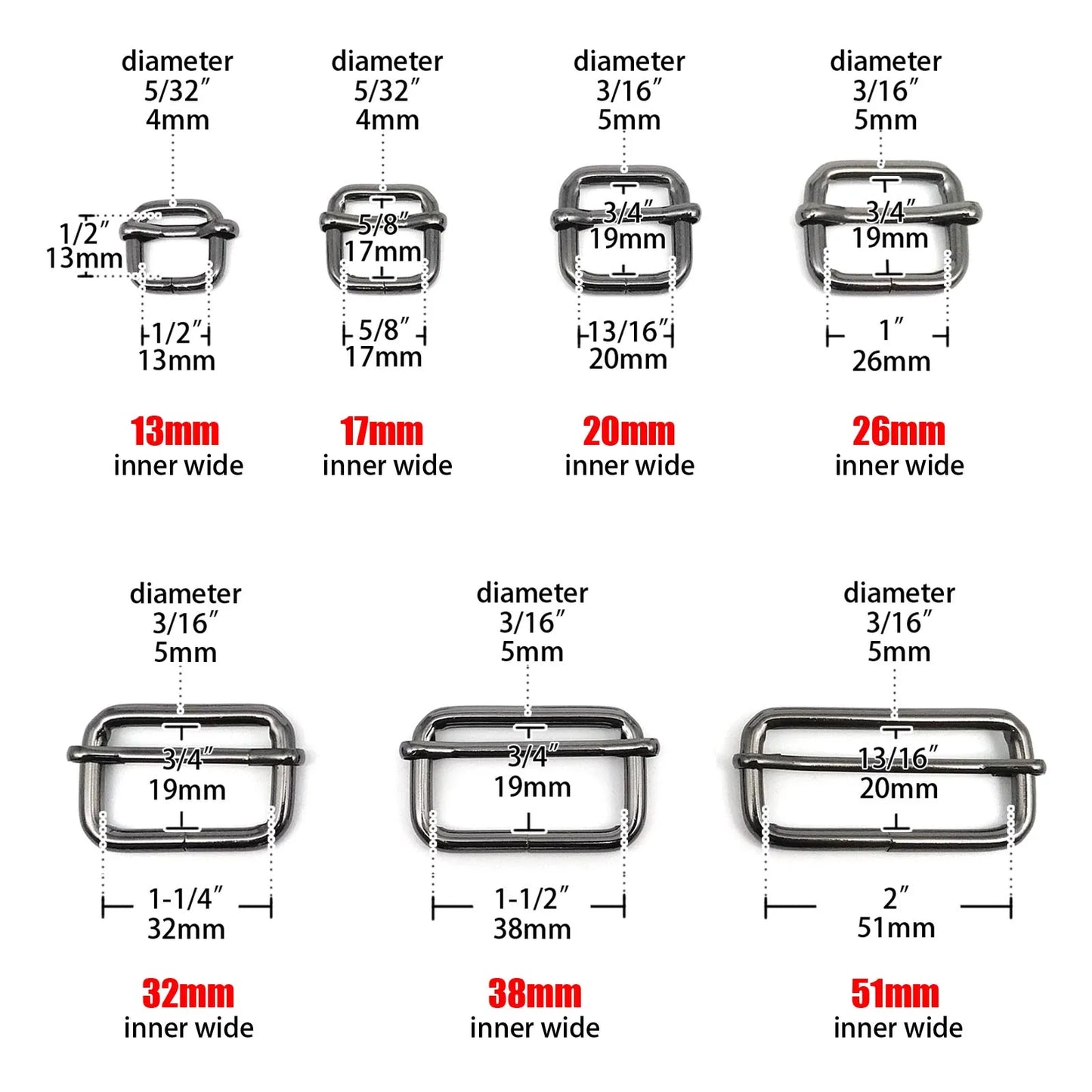 🧳 Boucle Métallique Rectangle