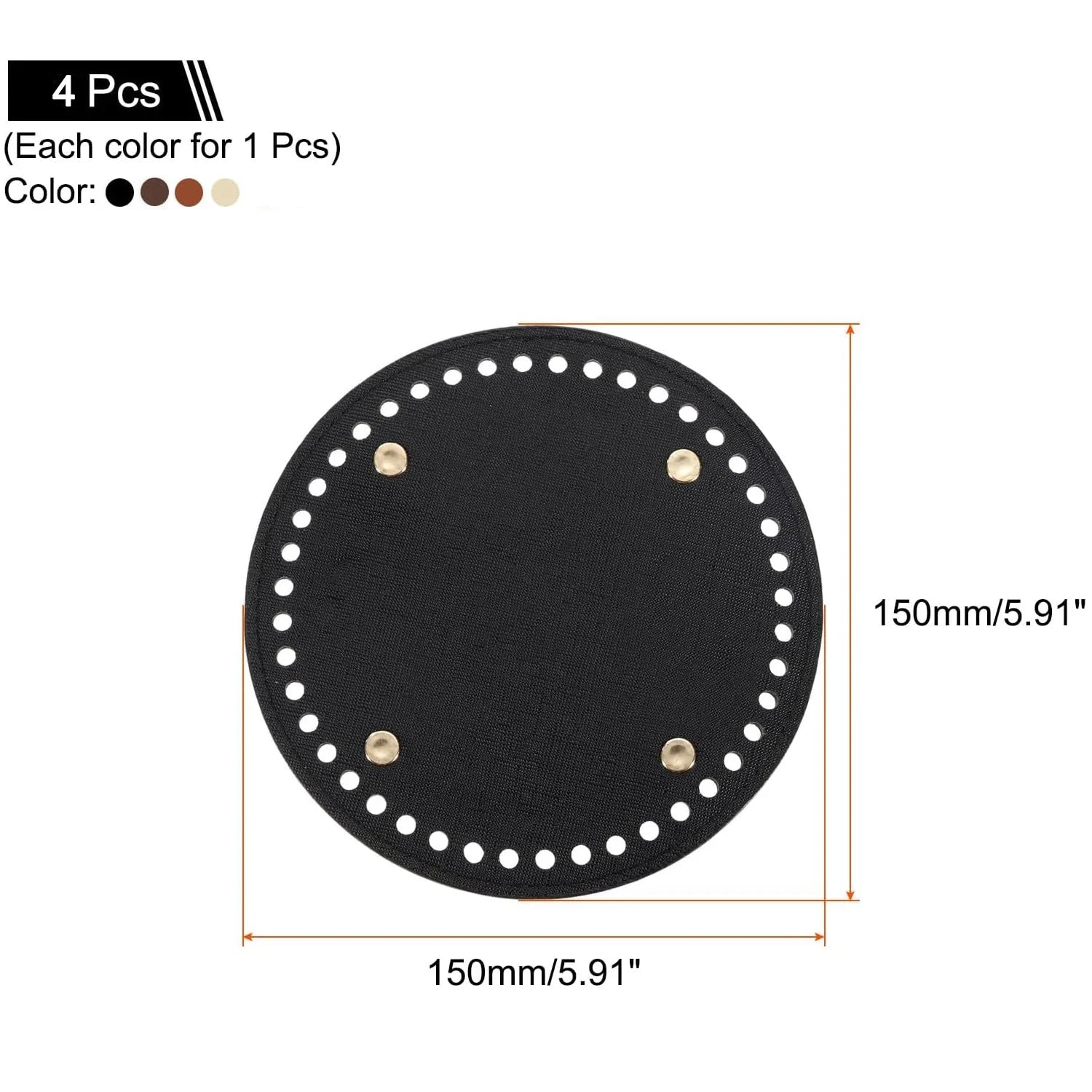 👜 Base Ronde en Cuir PU pour Fond de Sac