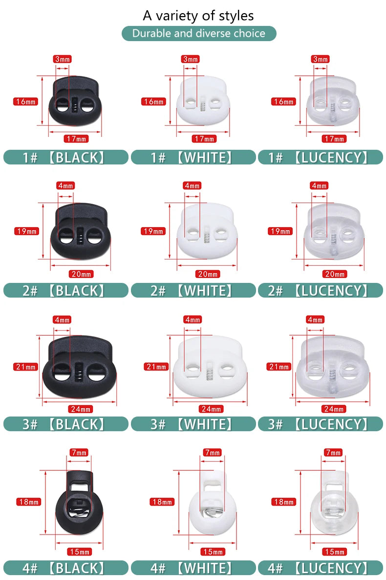 🔒 Stoppeurs de Cordon en Plastique