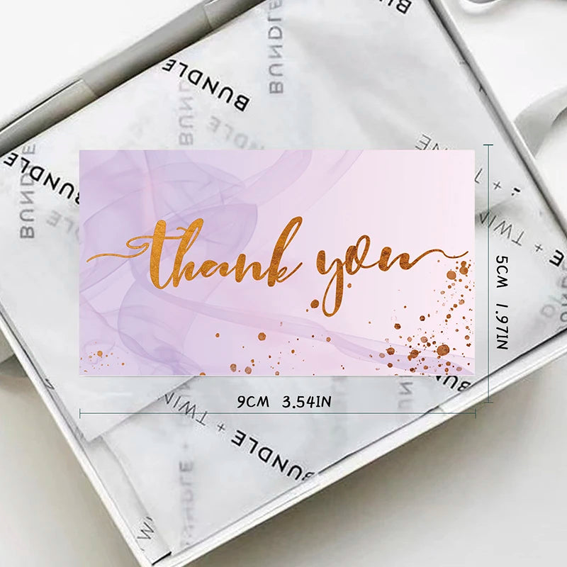 💌 Cartes "Merci pour votre commande" – 50 pièces