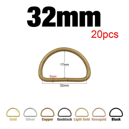 🔗 Lot de 20 Boucles Métalliques en D