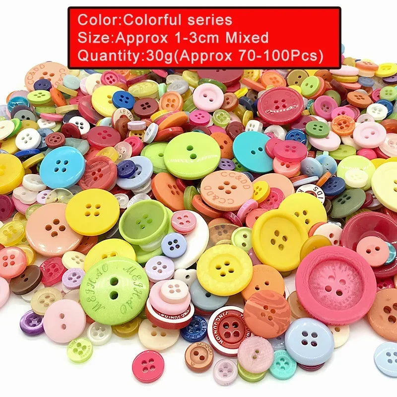 🎨 Lot de 70 à 100 Boutons Ronds Colorés