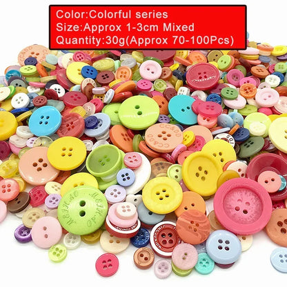 🎨 Lot de 70 à 100 Boutons Ronds Colorés