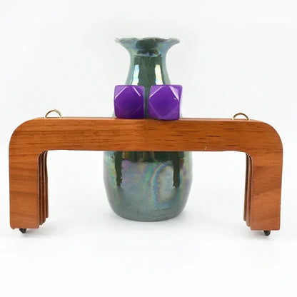 🌰 Fermoir en Bois avec Perles – 20 cm