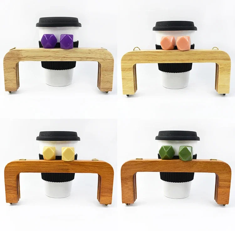 🌰 Fermoir en Bois avec Perles – 20 cm