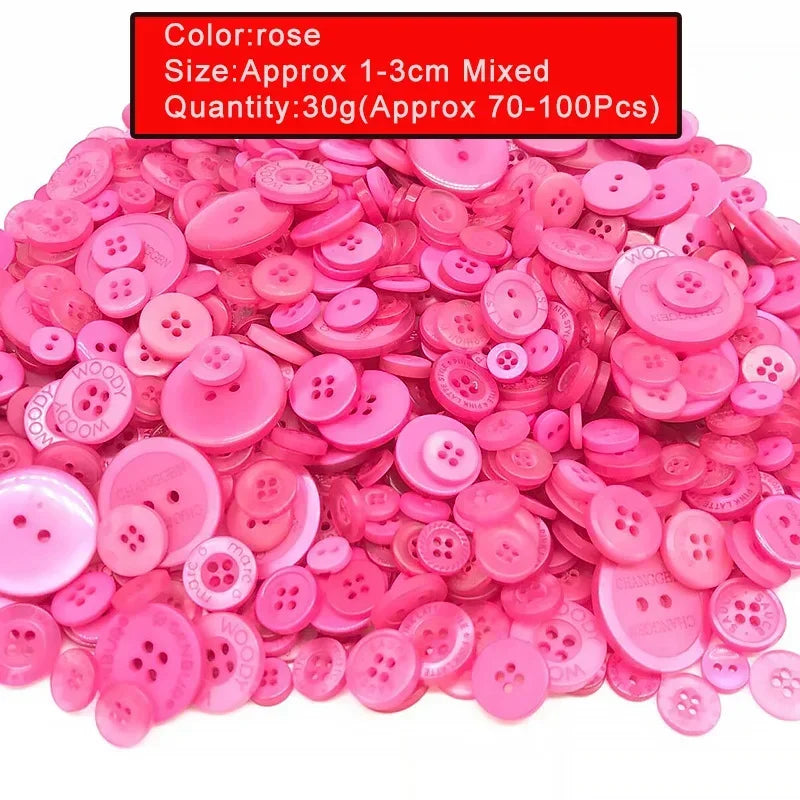 🎨 Lot de 70 à 100 Boutons Ronds Colorés
