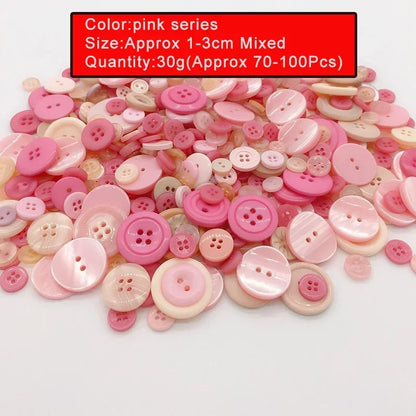 🎨 Lot de 70 à 100 Boutons Ronds Colorés